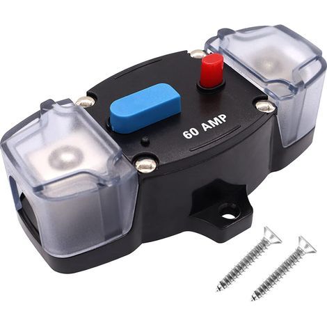 Porte Fusible de Voiture 12V-48V Système de Protection de Fusible Audio pour Voiture, Camping Car, Bateau (60 A) (1/5)