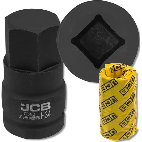 JCB Impact Bit Steckschlüssel 3/4" 34mm 6-Kant Cr-Mo Steckschlüssel (1/5)