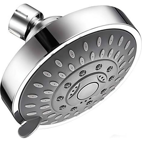 Pommeau de douche de plafond de 10 cm, système de douche à effet pluie haute pression, buses autonettoyantes à économie d'eau (1/5)