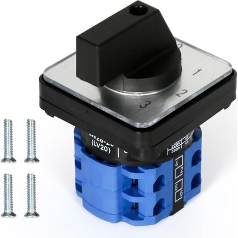 Interrupteur rotatif Universal 4 Position 8 Terminales Sélecteur de Came Rotatif Interrupteur Rotary Cam Commutateur Inverseur 20A LW26-20/2 (1/4)