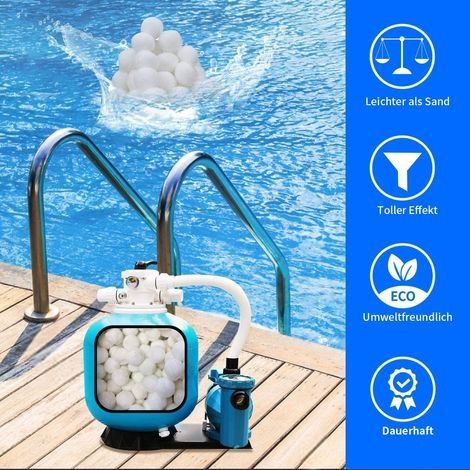 500-g-Filterbälle, Poolfilterbälle, Sandfiltersystem, Alternative zu 18 kg Filtersand, Ersatzteile für Poolfilter, Filterpumpe (1/4)