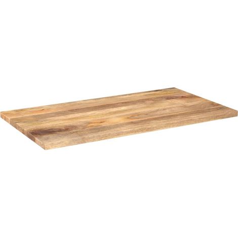Dessus de table Dessus de bureau Plateau de table 100x60x2,5cm rectangulaire bois massif manguier (1/5)