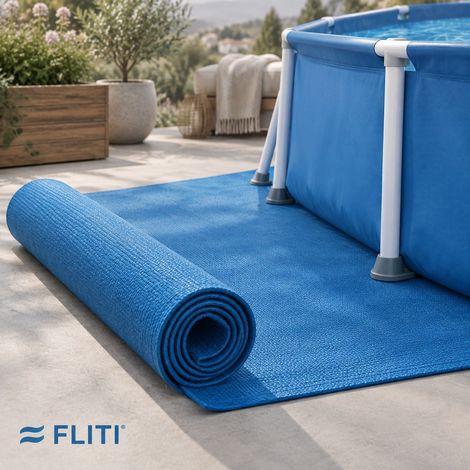 Tapis de sol piscine hors sol Polyester épais résistant usure protection fond installation facile usage camping (1/5)