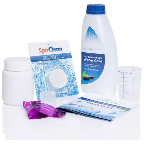 Coffret de traitement Switch Kit pour spa – Oxygène actif – Élimine biofilm et bactéries – Entretien 4 à 6 semaines – Aquafinesse