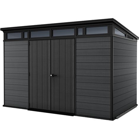 Keter Cortina 117 Gartenhaus - 342x218x226cm - Kunststoff - Grau - Evotech - wetterfest + wartungsfrei - 10 Jahre Herstellergarantie