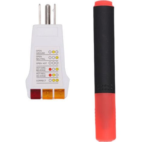 Grounding Test Kit with Outlet Tester and Conductivity Test Pen for Sheets, Carpets, Blankets, Bracelets and Pillowcases. US plug (1/5)