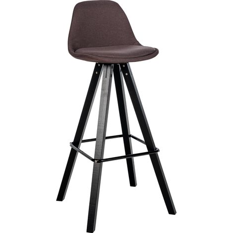 Sgabello da bar Corbin in tessuto Square marrone nero