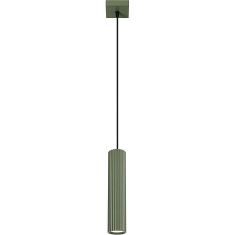 Hängelampe Aluminium GU10 B: 8 cm H: max. 118 cm Olivgrün Modern