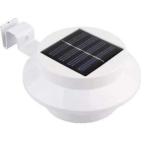 Solar-Wandleuchten mit 3 warmweißen LEDs, für Garten, Flur oder Waschbecken. Weißes Gehäuse. (1/4)