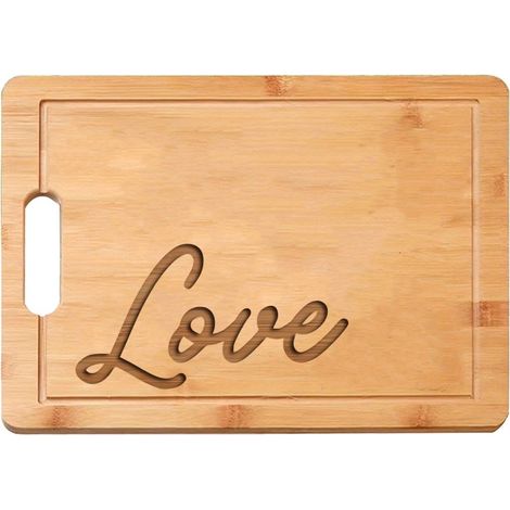 Planche à découper "LOVE" gravé – Cadeau personnalisé pour fille (1/5)