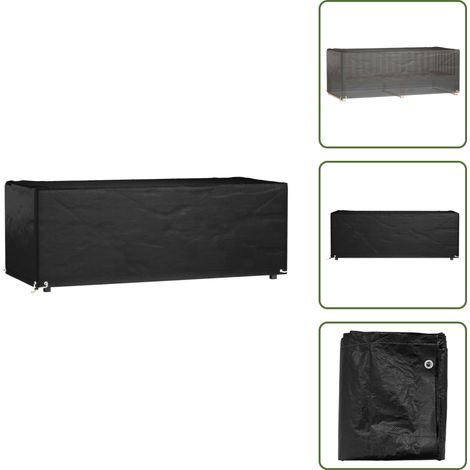 Gartenmöbel-Abdeckung 8 Ösen 192x82x65 cm Rechteckig - Gartenmöbelschutzhülle - Rattanmöbel Abdecken - Wetterfest - UV-beständig - Gartenmöbelüberdachung