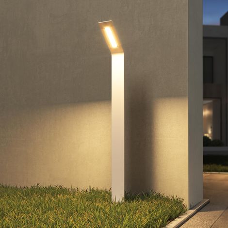 Mai & Mai Außenleuchte 128x98x808mm IP65 Wegeleuchte Außen Pollerleuchte für Garten, 3000K Stehlampe Gartenlampe Außenlampe Standleuchte Sandweiß 6W Pfadfinder