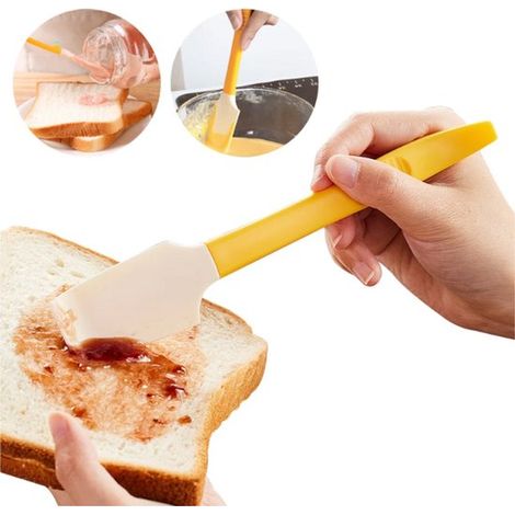 Grattoir japonais KM en acier, spatule multifonction pour pâte, crème, confiture et décoration de gâteaux, résistant à la chaleur (1/5)