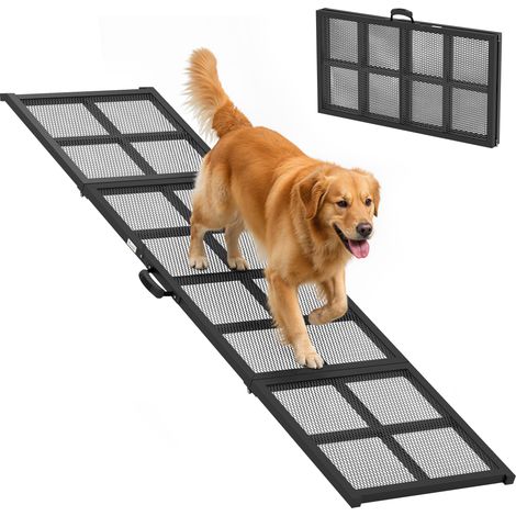 PawHut 191 x 50cm Dog Ramp for Car, Pet Stairs for Large Dogs, for SUVs