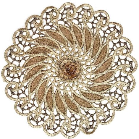 Doily - Dentelle Coupee En Polyester - Pour Décoration De Table Cuisine Maison - Diamètre 28 Cm - Lot De 4
