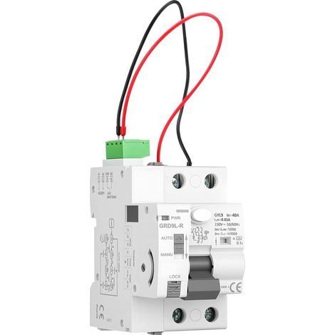 Interrupteur différentiel de protection contre les pertes Type A 40 A 30 mA Auto Réarmable Superimmunisé avec fonction de réinitialisation automatique, interrupteur AC 220 V, dispositif de sécurité (1/5)