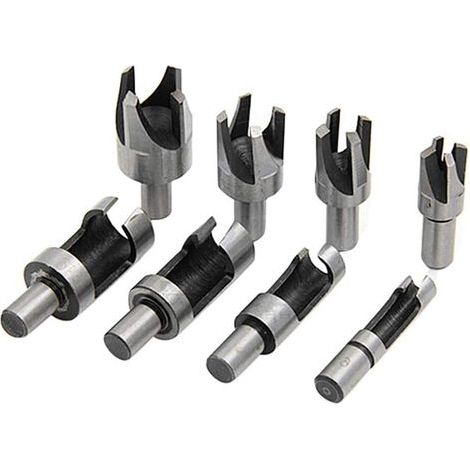 8pcs Cork Forets Wood Plug Outil De Coupe En Acier Au Carbone Griffe Cylindre Tenon Mèche Travail Du Bois, 6 Mm 10 Mm 13 Mm 16 Mm- (1/5)