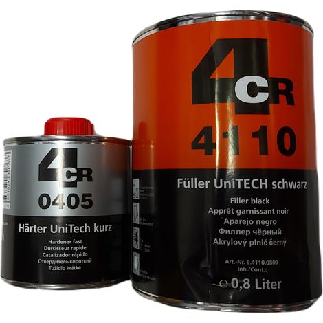Acryl-Grundierung 4CR Schwarz 4:1 UniTech 1L Set