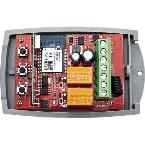 Télécommande intelligente Wi-Fi pour portail de garage, récepteur universel 433 MHz, module relais 2 canaux, compatible 7-32 V (1/5)