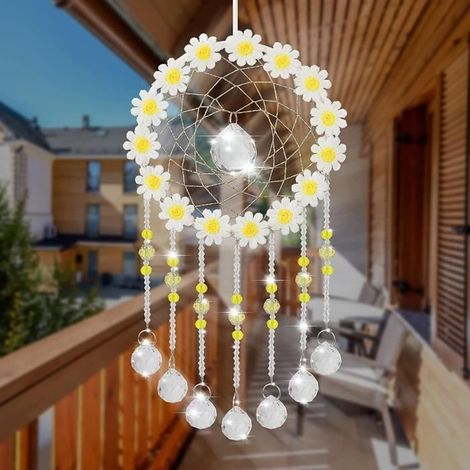 Hängender Kristallanhänger – Sonnenfänger – Glas – Weiß – Gartendekoration – Modernes Design (1/4)