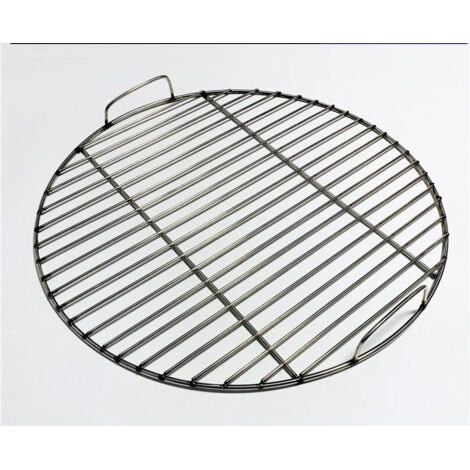 Pair Grille ronde en acier inoxydable 304 avec pince à griller de 40 cm de diamètre Accessoires pour barbecue (1/5)