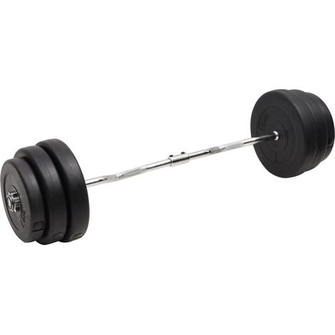 vidaXL Bilanciere Curvo con Dischi 90 kg (1/5)