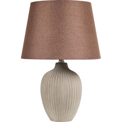 Lampada da tavolo in ceramica in marrone Fergus