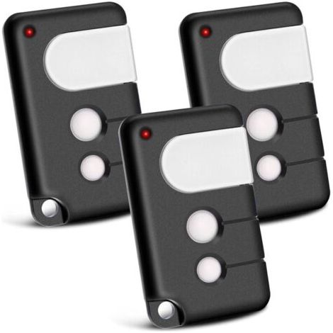 Lot de 2 Telecommande Portail compatibles avec Chamberlain, 433,92 MHz 3 canaux, compatibles avec TX4RUNI, TX2REV, 84335EML, 84333E, 94333E, 4335EML, MotorLift 500, 700,1000 (1/4)
