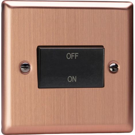 Varilight 10A Fan Isolating Switch (3 Pole) Brushed Chrome
