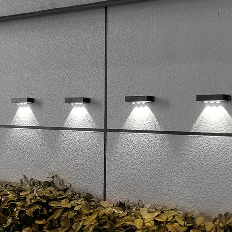 Projecteur Éclairage Sécurité Solaire –4PCS, 3 LED, Étanche, Lumière blanche, Détection Automatique (Jour/Nuit), Extérieur pour Maison,Jardin (1/5)