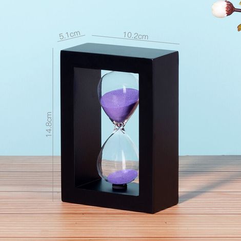 30 Minutes Sablier Minuteur Horloge de Minuterie de Sable 30 Minutes Cadre en Bois Sandglass Timer Accueil Décoration Bureau Ornement Minuterie de Cuisine Hourglass Timer Violet (1/5)