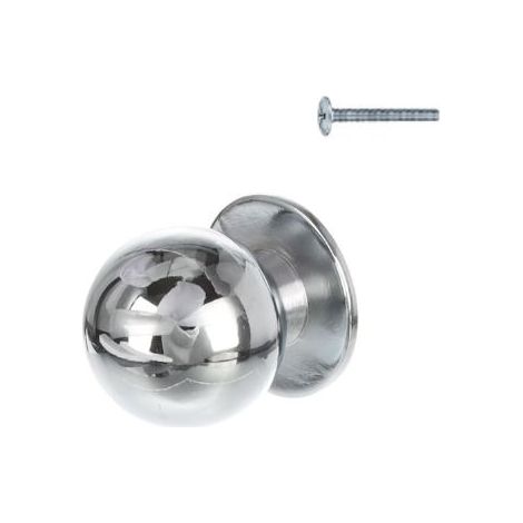 Riex XK13 runder Möbelknopf aus poliertem Chrom (1/5)