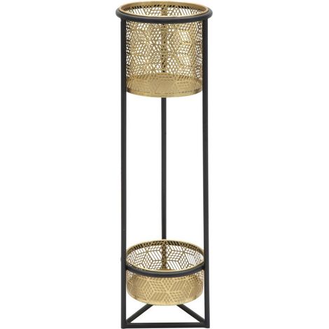 Cache-Pots 2 Niveaux "Doppio" 80cm Or