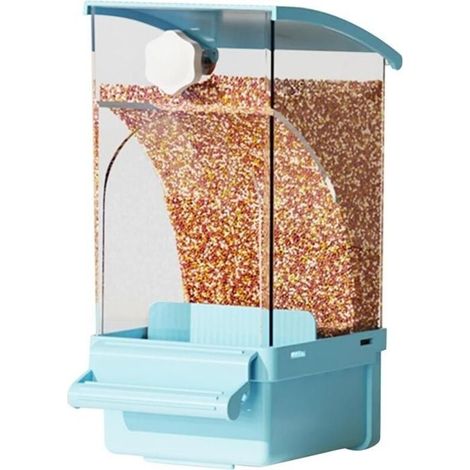 Mangeoire à oiseaux pour cage - Distributeur de friandises transparent, fournitures pour pinsons, perruches, perroquets, (1/5)