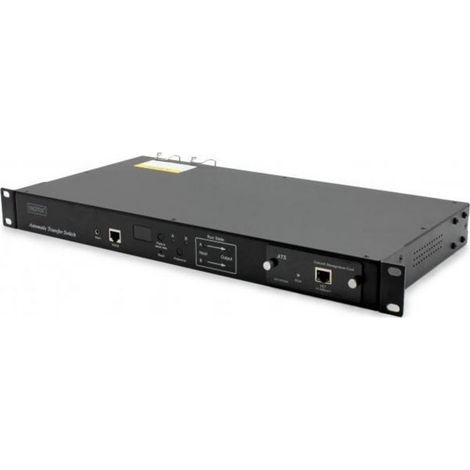 Interruptor de transferencia automática (ATS) 1U, 230V, 16A, entrada 2xIEC60320 C20, salida 8xC13+1xC19 (1/3)