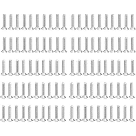 100 vis cruciformes plates en acier inoxydable 304, M4 x 16 mm, pour machines de moulage par injection (1/5)