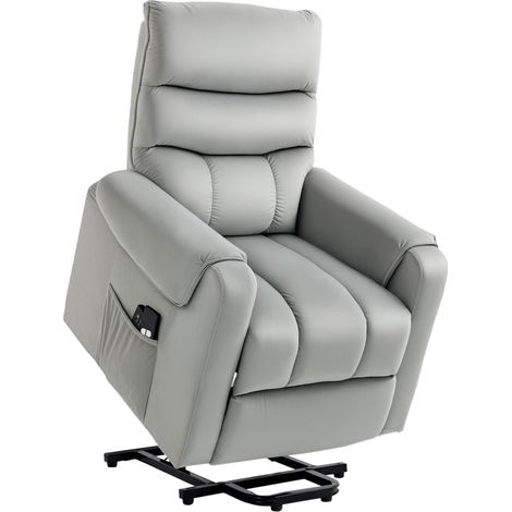 Sillón de Masaje Relax Sillón Levantapersonas con Reclinación Eléctrica hasta 135° Control Remoto y 8 Zonas de Masaje 79x97x103 cm (1/5)