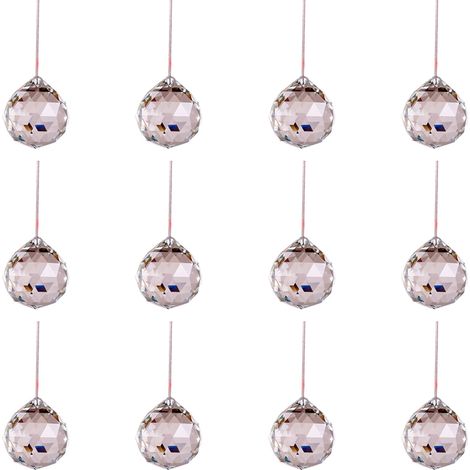 Lot de 12 Pendentif, Cristal, 20 mm, Décoration Intérieure, Jardin, Cadeau (1/5)
