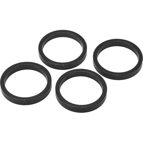 4 Entretoises de Direction en Alliage d'Aluminium Noir pour VTT et Vélo de Route, Diamètre 28.6mm, Kit de 4 Pièces (1/5)