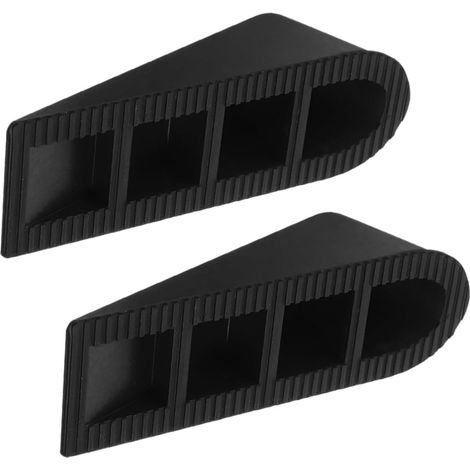 2 Pieces Resistant Bedroom Stopper Pieces Rubber Safety Wedge Door (1/5)