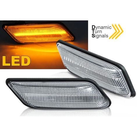 Paire Clignotant Repetiteur BMW Z3 de 1996 a 2002 Coupe ou Roadster Chrome Led Dynamique-41036604
