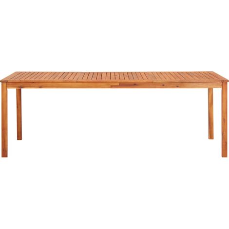 Table de jardin Table d'extérieur 215x90x74 cm Bois d'acacia massif (1/5)