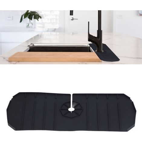 Protection anti-éclaboussures en silicone pour robinet de cuisine, poignée de robinet de salle de bain, bac de récupération d'eau, distributeur d'eau pour lavabo de salle de bain ou plan de travail de (1/5)