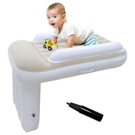Lit d'avion gonflable pour enfants, repose-pieds portable pour que les enfants puissent s'allonger et se reposer - Air Baby s'adapte à la plupart des sièges d'avion et de voiture