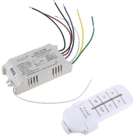 Interrupteur à distance sans fil 220 V à 4 positions (marche/arrêt) pour lampe (1/5)