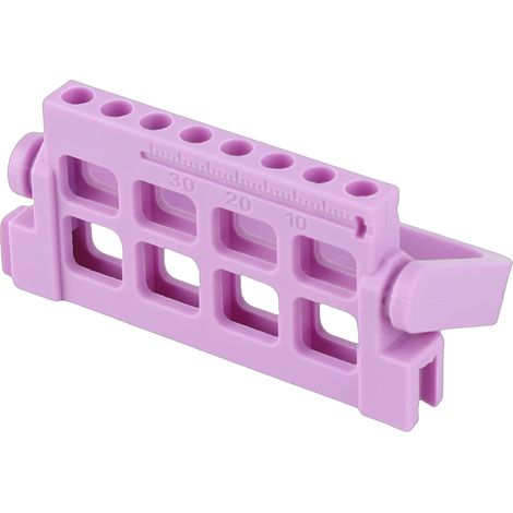 Porte-lime endodontique à 8 trous, support pour fraise dentaire, accessoires dentaires, violet (1/5)