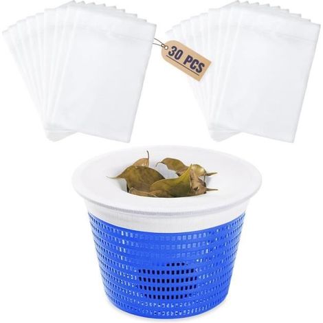 Chaussette Skimmer Piscine - 30 Pièces - Réutilisable - Haute Qualité - Ultra Fine