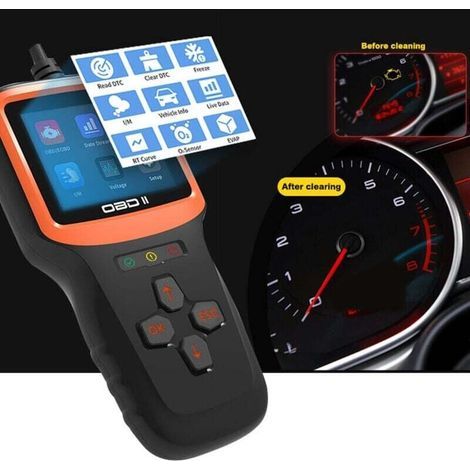 OBD2-Kfz-Diagnosegerät: Fahrzeugdiagnosegerät – Motorfehlercodeleser, vollständige OBDII-Funktionen – Diagnosegerät für OBD-Fahrzeuge (1/4)