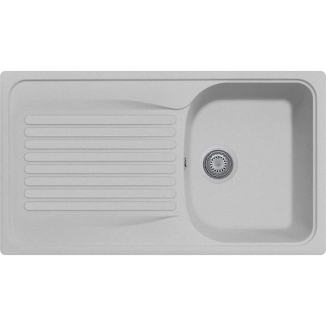 Lavello composito cucina Plados HR0861 una vasca - UM41 Alluminio