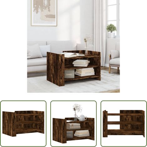 Wohnzimmermöbel -  Couchtisch Räuchereiche 80x50x50 cm Holzwerkstoff (1/5)